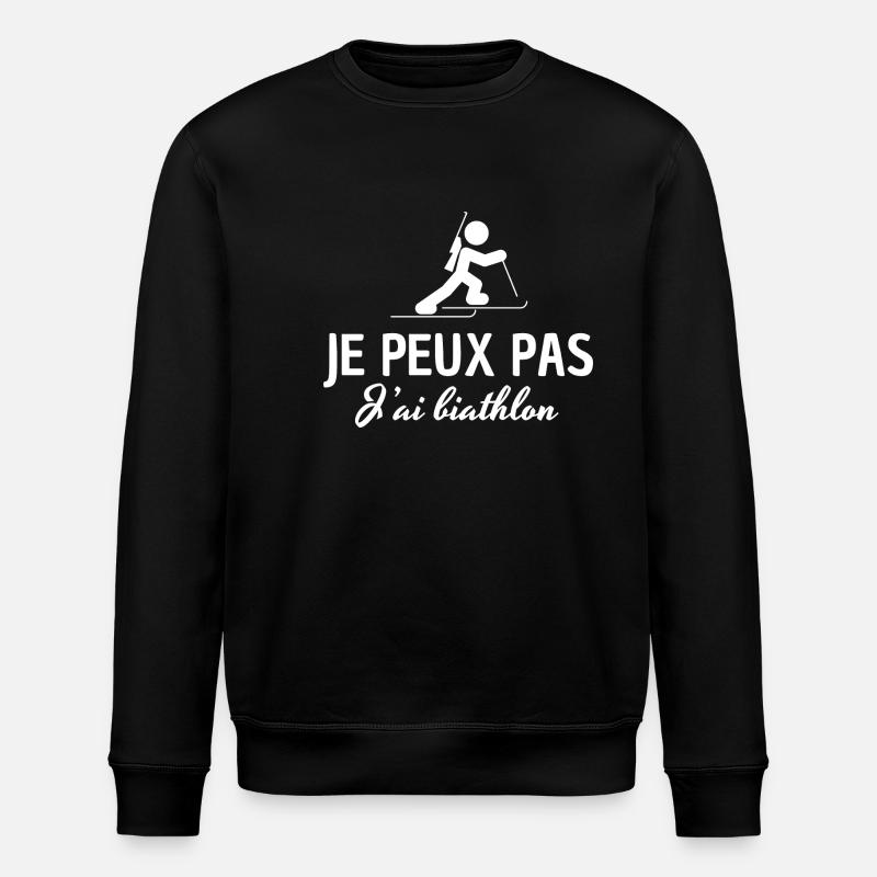 I can't I biathlon - Stanley/Stella ROLLER Unisex Organic Sweatshirt - black