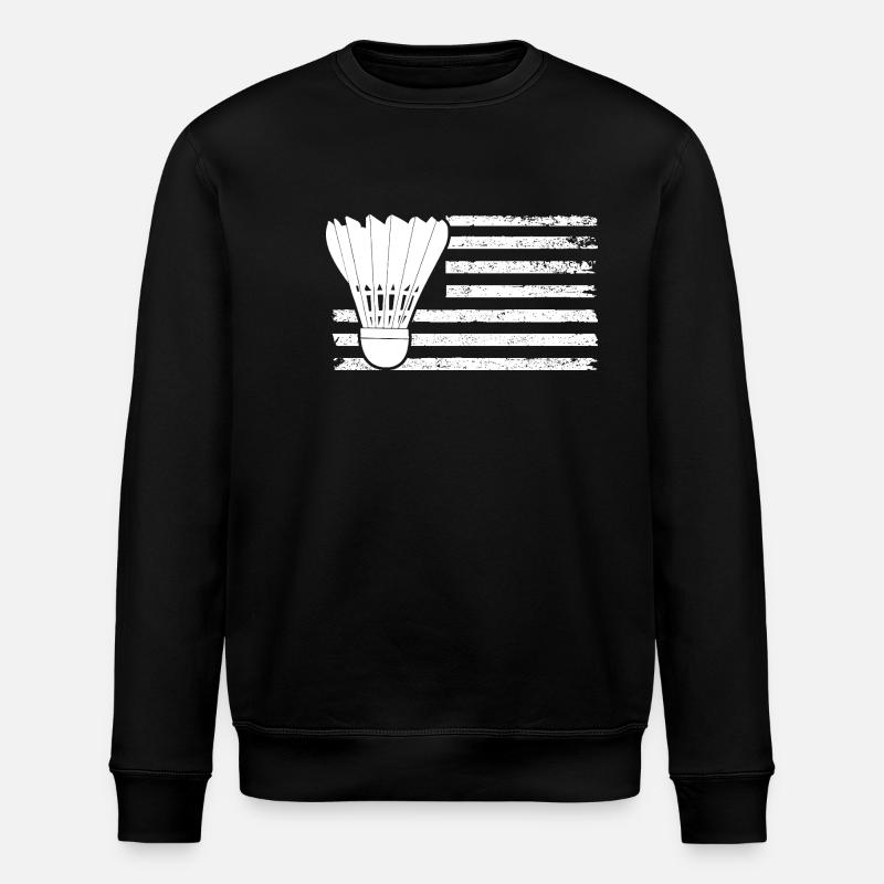 Federball Badminton - Sweat bio ROLLER Stanley/Stella Unisexe - noir