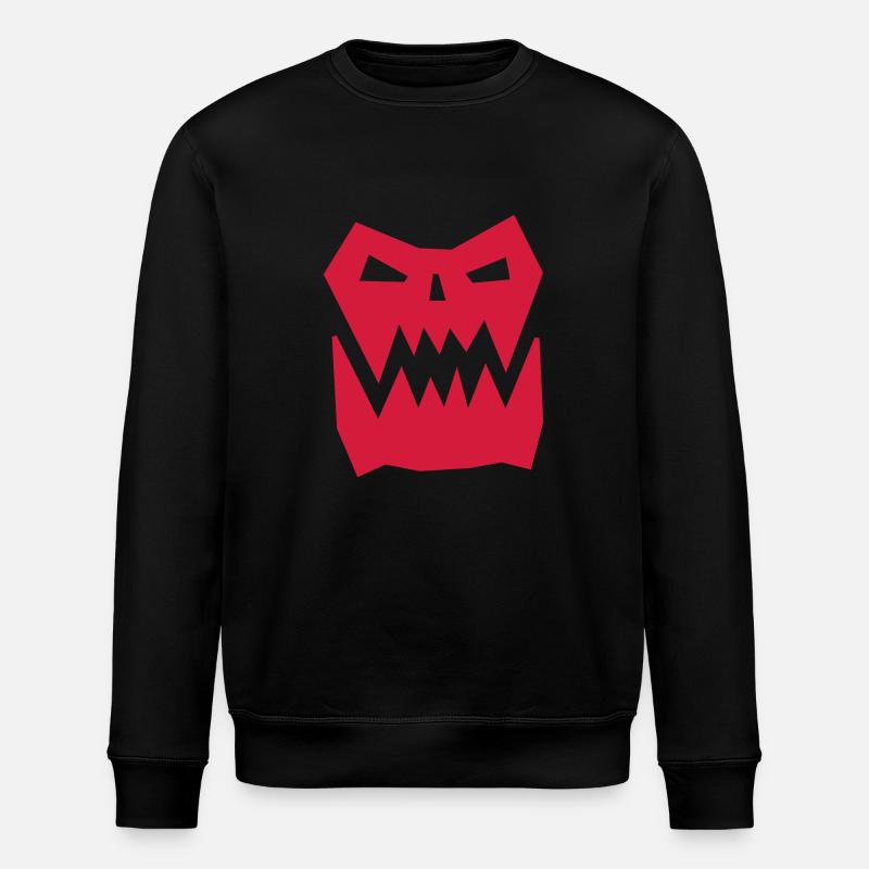 Ork-Gesicht - Stanley/Stella Unisex Bio-Sweatshirt ROLLER - Schwarz
