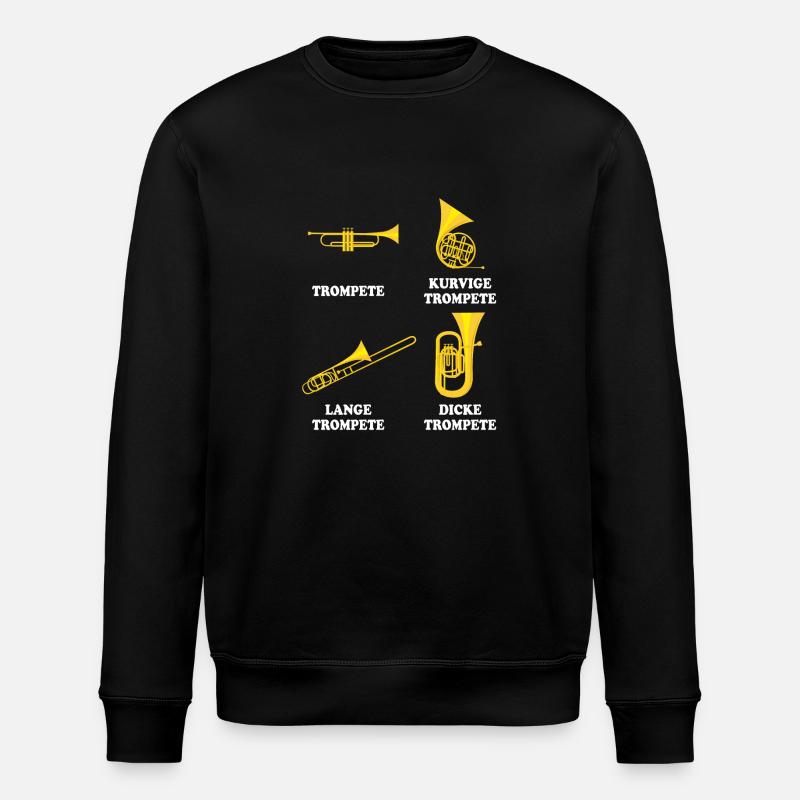 trompette - Sweat bio ROLLER Stanley/Stella Unisexe - noir