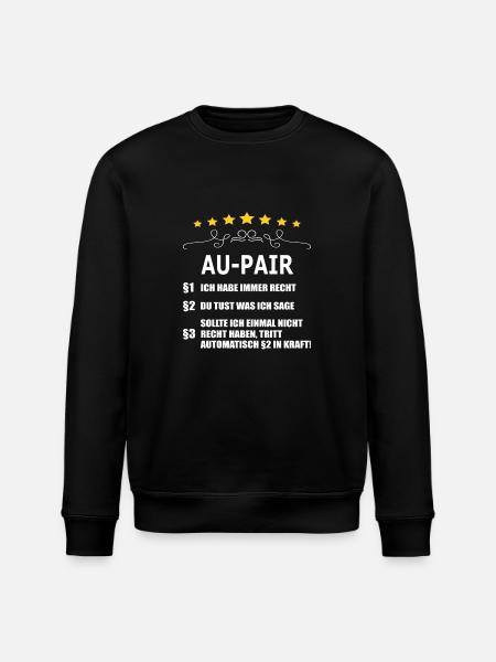 AU-PAIR - Stanley/Stella Unisex Bio-Sweatshirt ROLLER - Schwarz