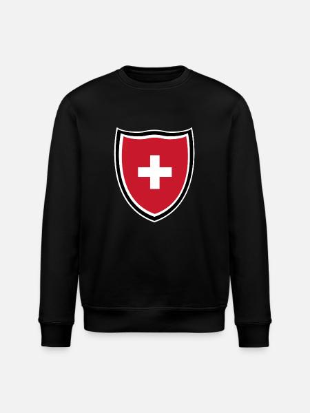 Schweiz - Stanley/Stella Unisex Bio-Sweatshirt ROLLER - Schwarz