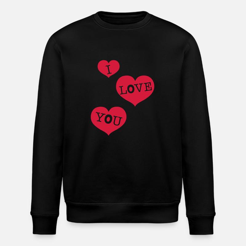 i_love_you - Stanley/Stella Unisex Bio-Sweatshirt ROLLER - Schwarz