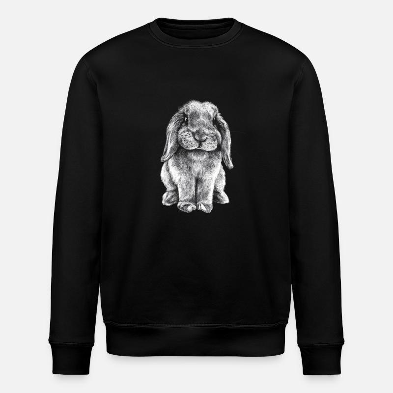 Widder Kaninchen - Stanley/Stella Unisex Bio-Sweatshirt ROLLER - Schwarz