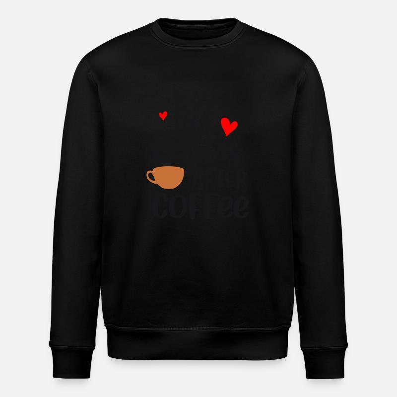 life begins after coffee - Stanley/Stella Unisex Bio-Sweatshirt ROLLER - Schwarz
