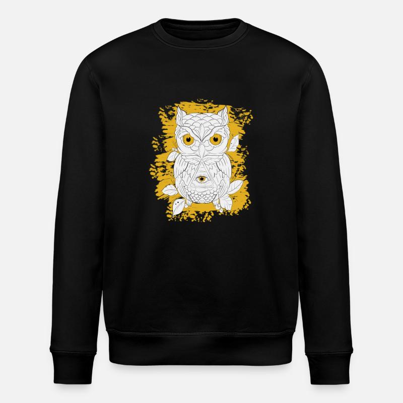 GOLDENE EULE LINEAR - Stanley/Stella Unisex Bio-Sweatshirt ROLLER - Schwarz