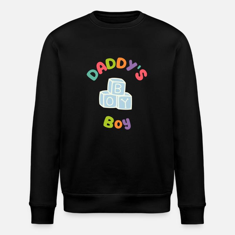 Daddys Boy Blocks - Stanley/Stella ROLLER Unisex Organic Sweatshirt - black