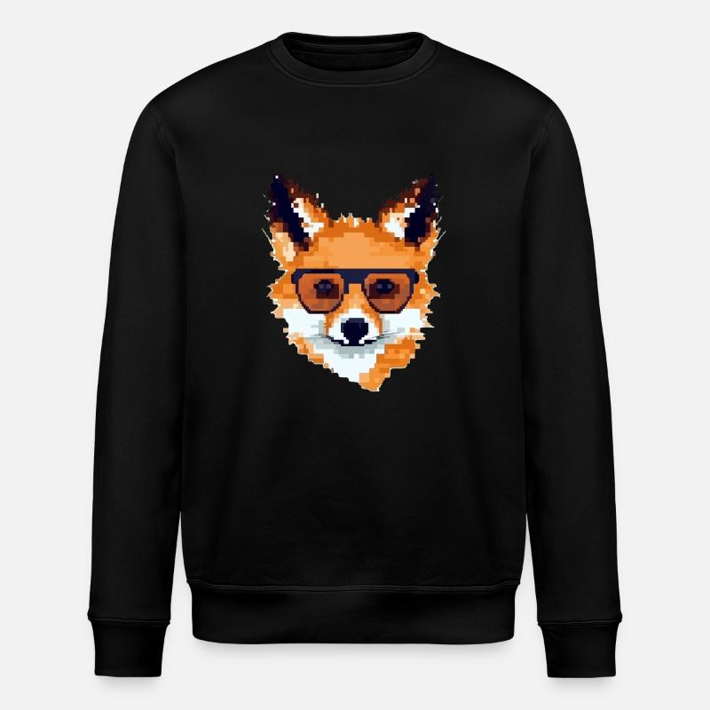 Pixolo le renard - Sweat bio ROLLER Stanley/Stella Unisexe - noir