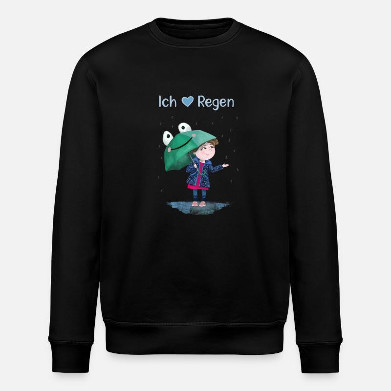 Ich liebe Regen - Stanley/Stella Unisex Bio-Sweatshirt ROLLER - Schwarz
