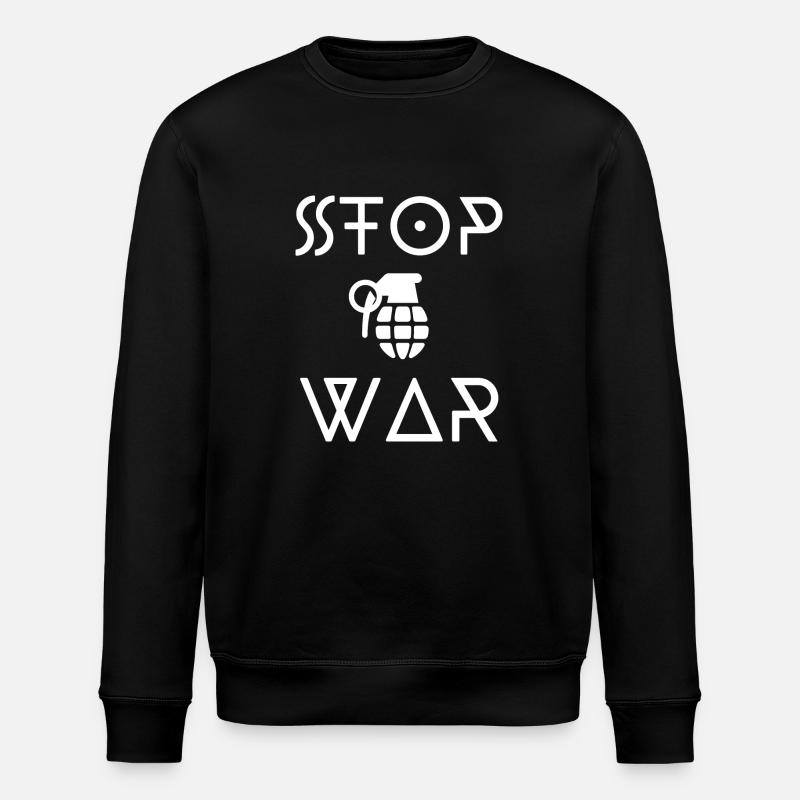 KRIEG STOPPEN - Stanley/Stella Unisex Bio-Sweatshirt ROLLER - Schwarz