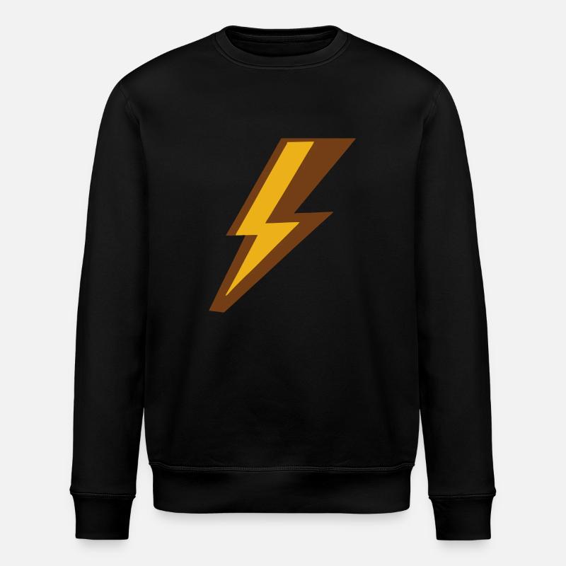 farbiger Blitz - Stanley/Stella Unisex Bio-Sweatshirt ROLLER - Schwarz