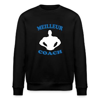 MEILLEUR COACH 88 - Sweat bio ROLLER Stanley/Stella Unisexe - noir - Devant - Nik (191cm)