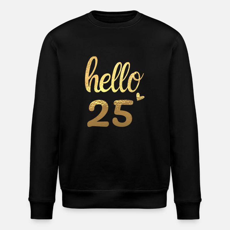 Hello 25 doré - Sweat bio ROLLER Stanley/Stella Unisexe - noir