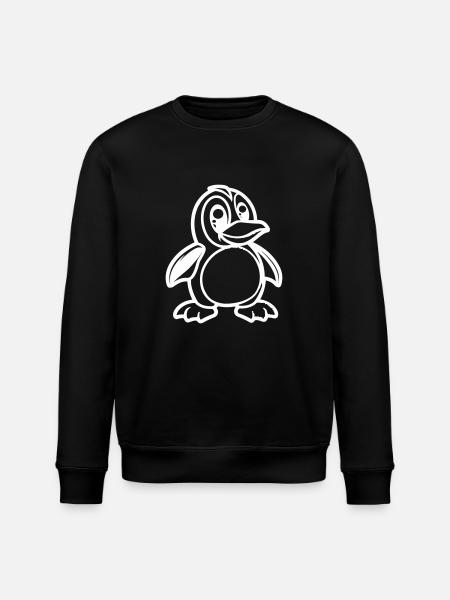 Penguin Comic - Stanley/Stella ROLLER Unisex Organic Sweatshirt - black
