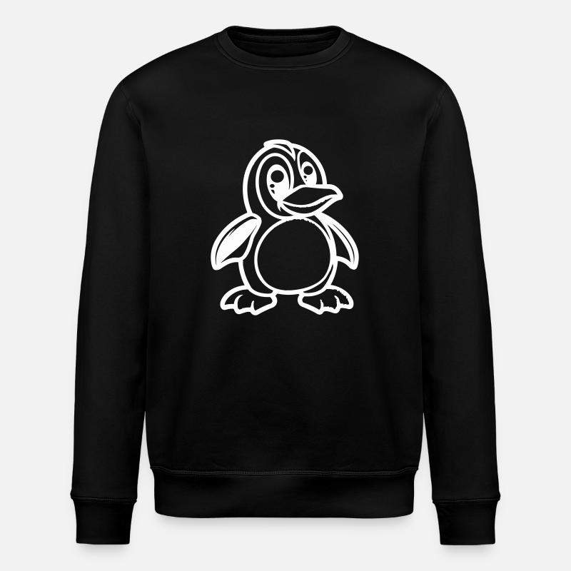 Penguin Comic - Stanley/Stella ROLLER Unisex Organic Sweatshirt - black