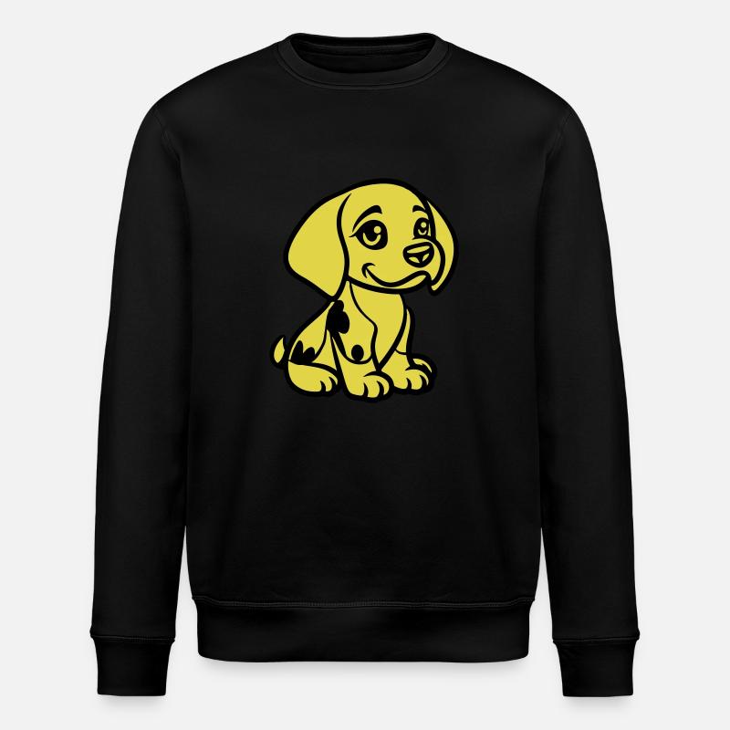 hund tier comic - Stanley/Stella Unisex Bio-Sweatshirt ROLLER - Schwarz