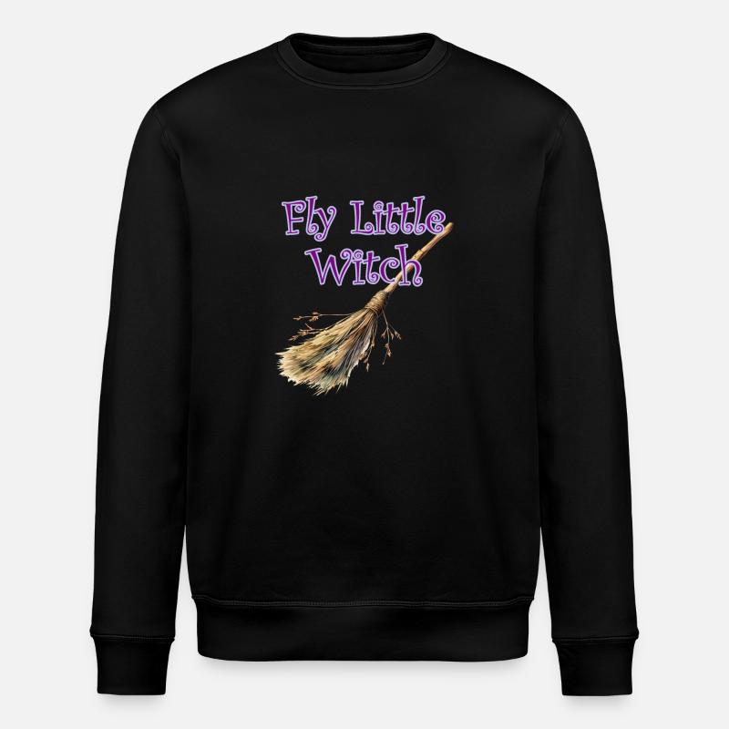 Fly Little Witch - Stanley/Stella ROLLER Unisex Organic Sweatshirt - black