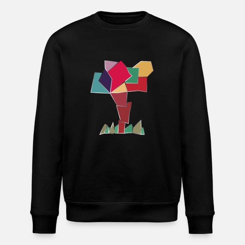 Glücklicher Baum - Stanley/Stella Unisex Bio-Sweatshirt ROLLER - Schwarz