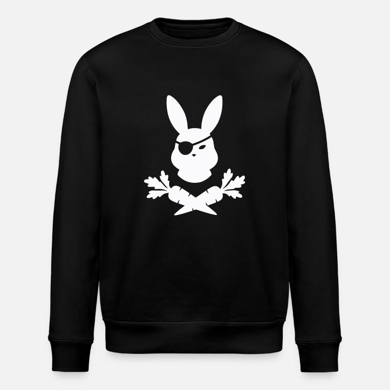 hase pirat - Stanley/Stella Unisex Bio-Sweatshirt ROLLER - Schwarz