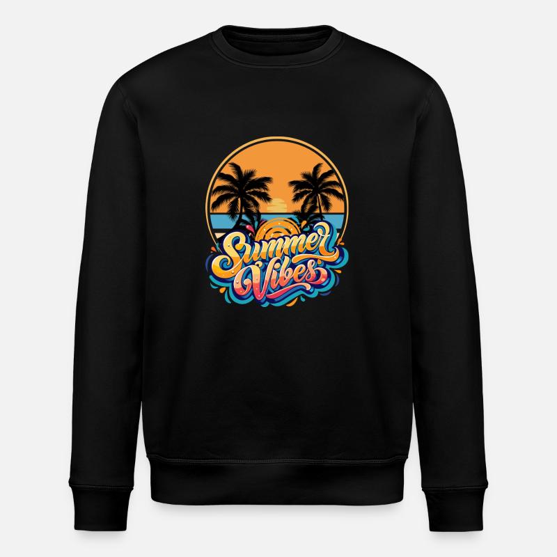 Summer Vibes - Stanley/Stella ROLLER Unisex Organic Sweatshirt - black