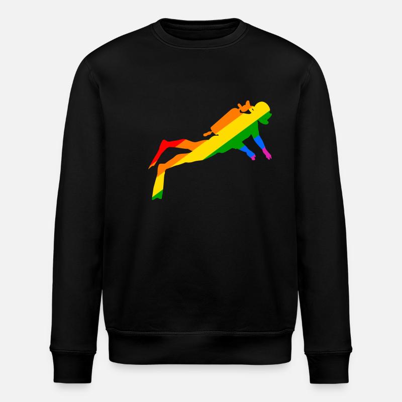 Rainbow Diver - Stanley/Stella Unisex Bio-Sweatshirt ROLLER - Schwarz