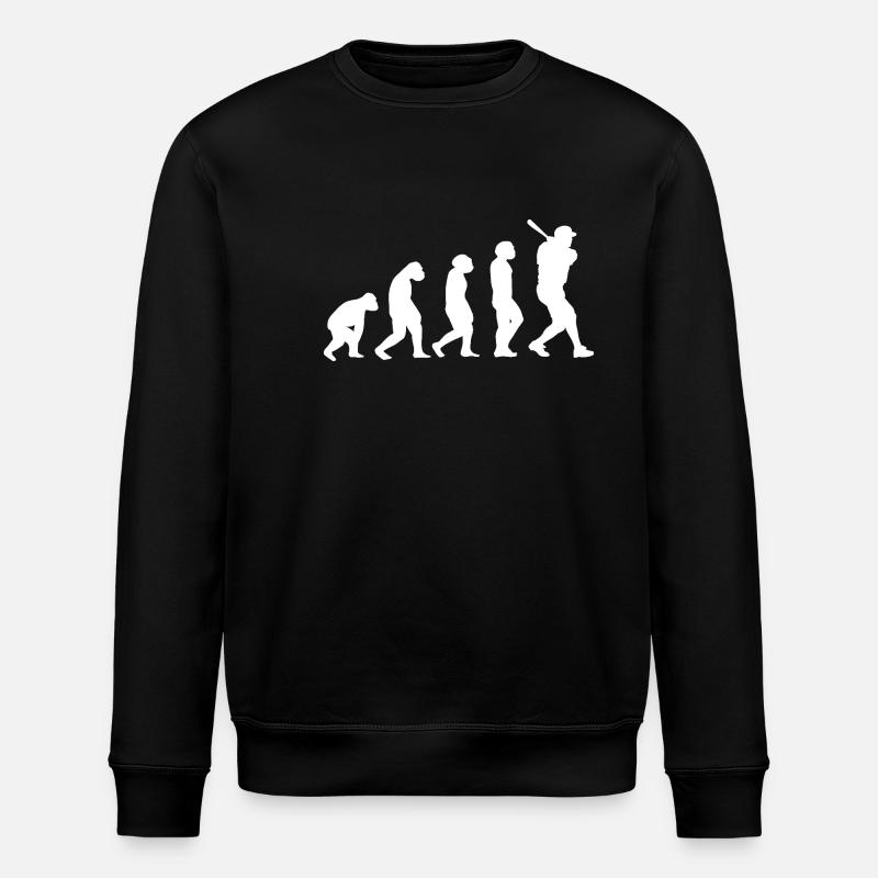 Baseballspieler Evolution Baseball - Stanley/Stella Unisex Bio-Sweatshirt ROLLER - Schwarz
