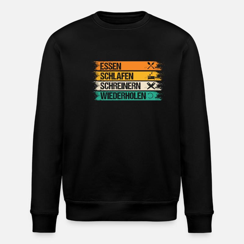 Carpenter, Carpenter, Carpenter - Stanley/Stella ROLLER Unisex Organic Sweatshirt - black