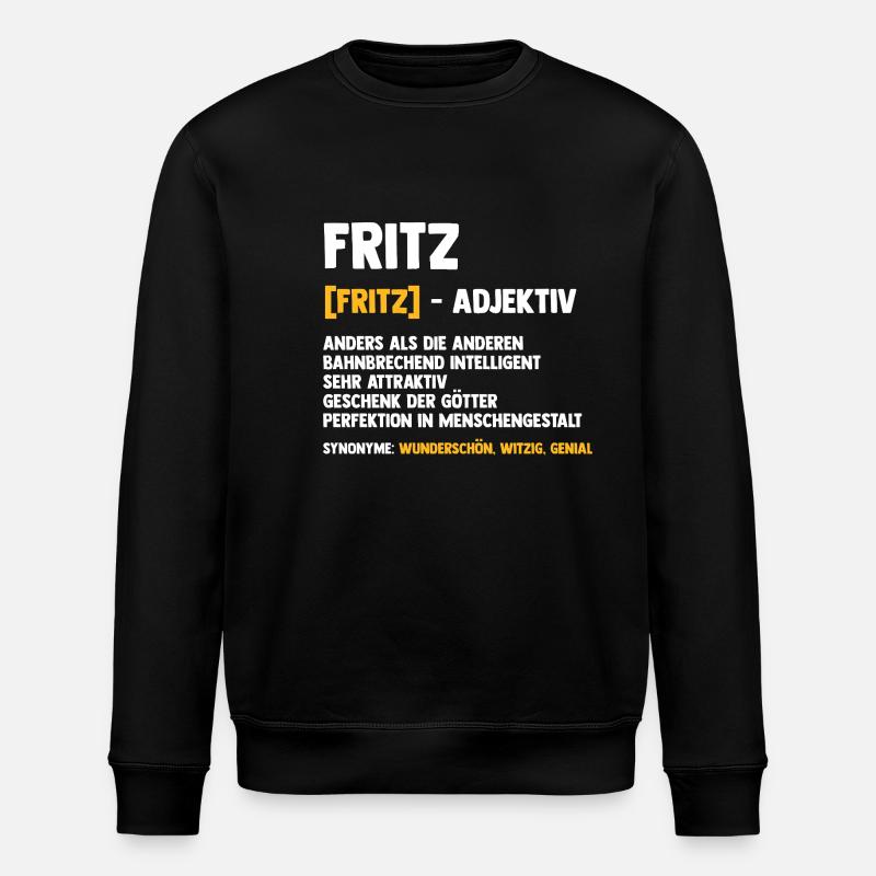 Fritz - Stanley/Stella Unisex Bio-Sweatshirt ROLLER - Schwarz