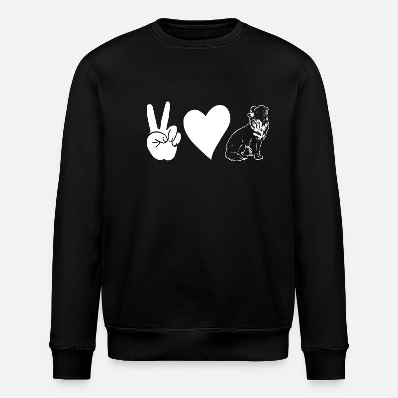 Border Collie - Stanley/Stella Unisex Bio-Sweatshirt ROLLER - Schwarz