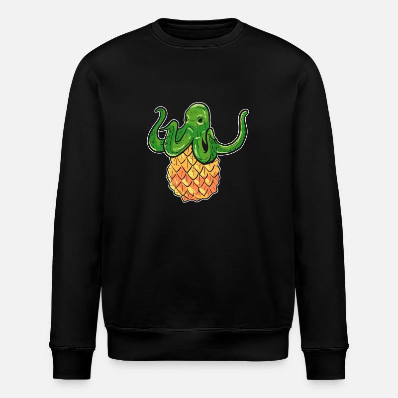 Pineapple - Stanley/Stella ROLLER Unisex Organic Sweatshirt - black