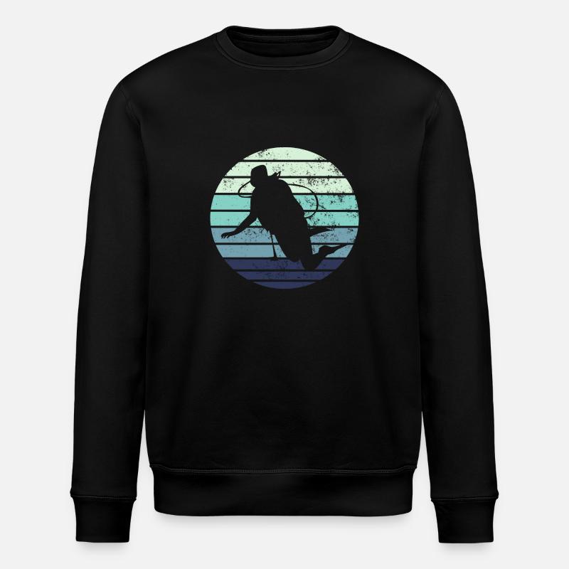 Diver diving - Stanley/Stella ROLLER Unisex Organic Sweatshirt - black