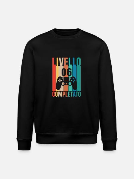 Level 6 6 Unlocked Gift - Stanley/Stella ROLLER Unisex Organic Sweatshirt - black