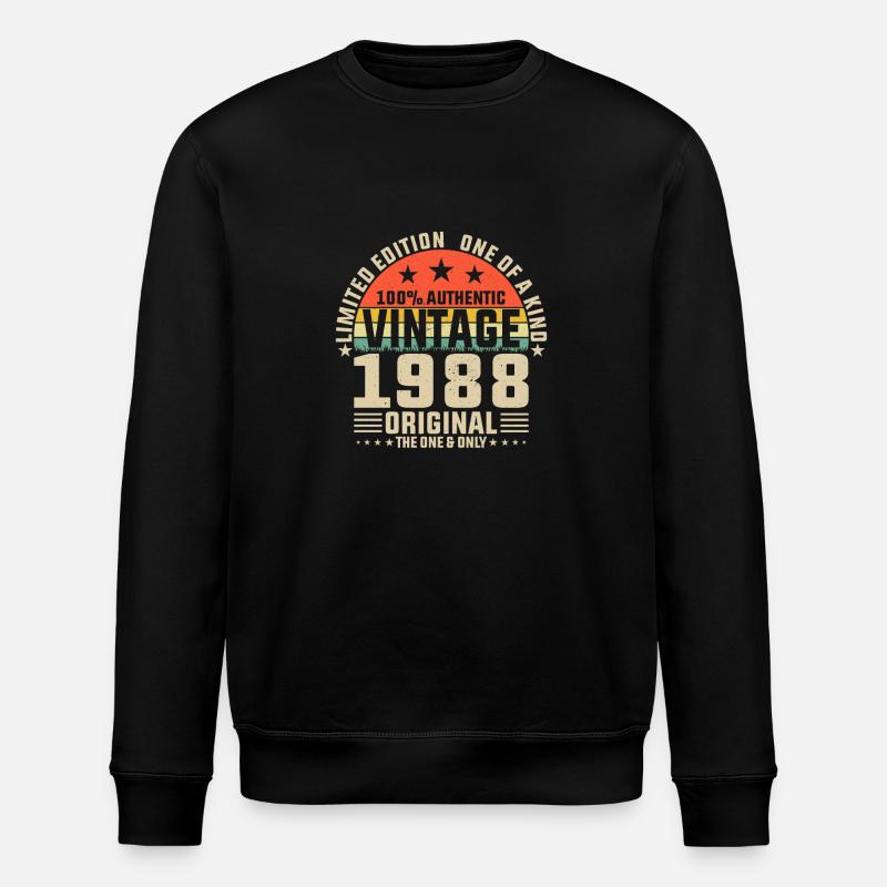 1988 - Stanley/Stella ROLLER Unisex Organic Sweatshirt - black