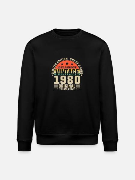 The best of 1980 - Stanley/Stella ROLLER Unisex Organic Sweatshirt - black