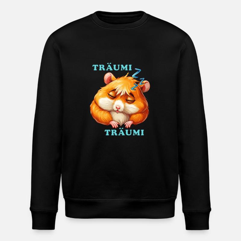 HAMSTER SCHLAF TRÄUMI TRÄUMI - Stanley/Stella Unisex Bio-Sweatshirt ROLLER - Schwarz
