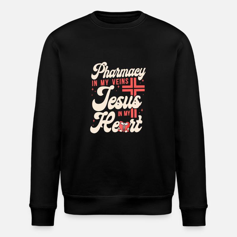 Pharmacy Tech Technician - Stanley/Stella ROLLER Unisex Organic Sweatshirt - black