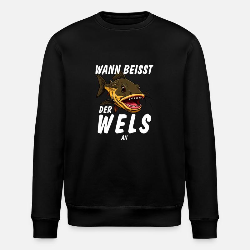 QUAND LE POISSON-CHAT MORD-IL - Sweat bio ROLLER Stanley/Stella Unisexe - noir