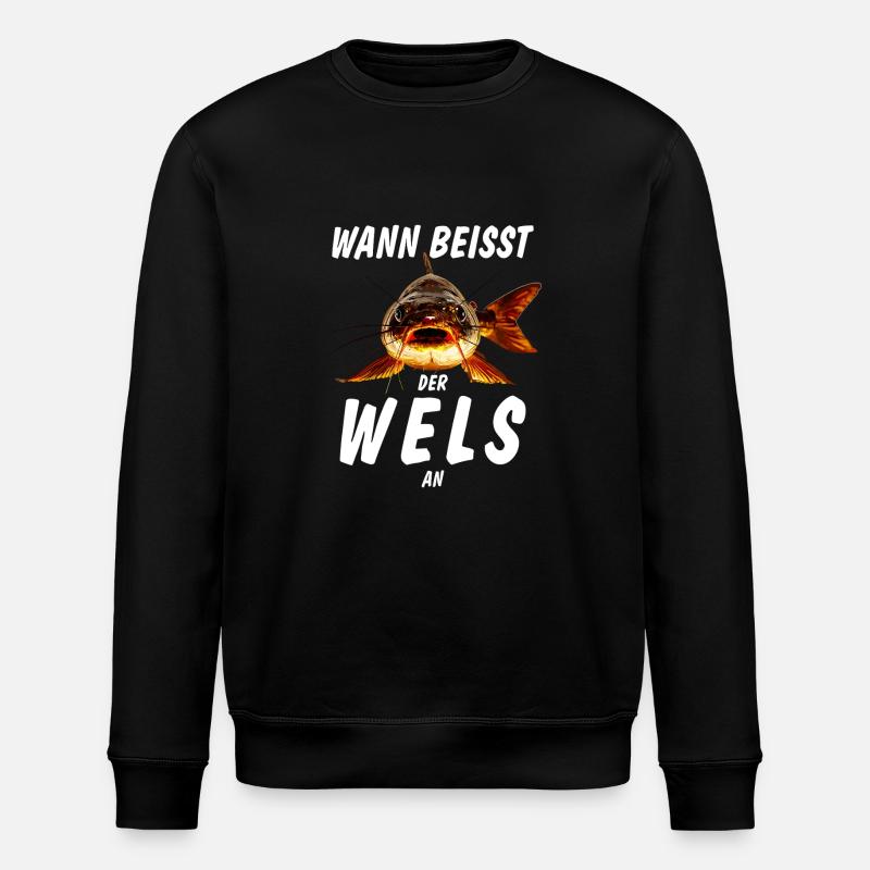 QUAND LE POISSON-CHAT MORD-IL - Sweat bio ROLLER Stanley/Stella Unisexe - noir