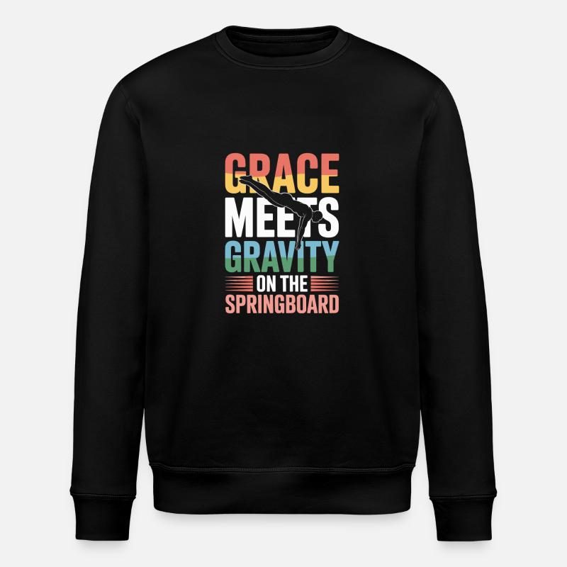 Diving diving board - Stanley/Stella ROLLER Unisex Organic Sweatshirt - black