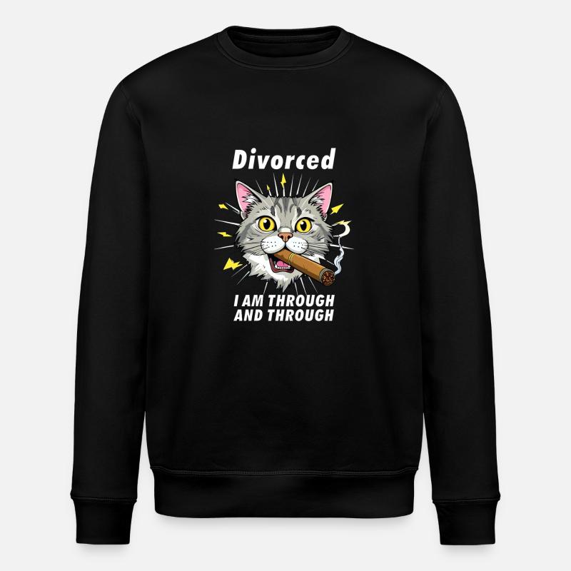 CAT Cigare Divorcé - Sweat bio ROLLER Stanley/Stella Unisexe - noir