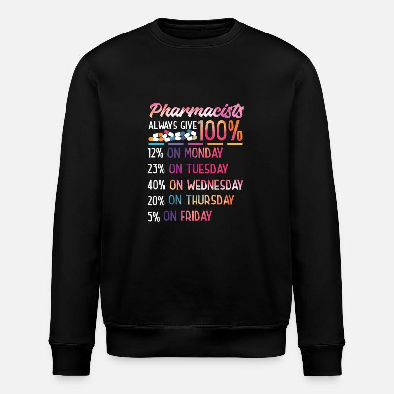 Pharmacy Tech Technician - Stanley/Stella Unisex Bio-Sweatshirt ROLLER - Schwarz