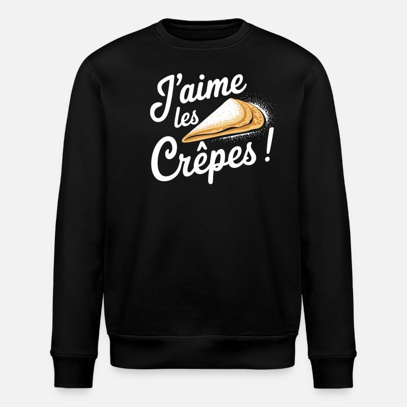 J'aime les crêpes - Sweat bio ROLLER Stanley/Stella Unisexe - noir