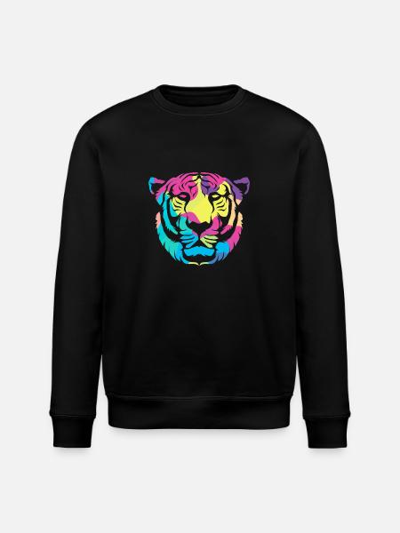 White Tiger - Stanley/Stella ROLLER Unisex Organic Sweatshirt - black