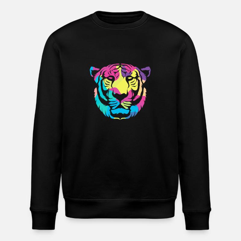Tigre blanc - Sweat bio ROLLER Stanley/Stella Unisexe - noir