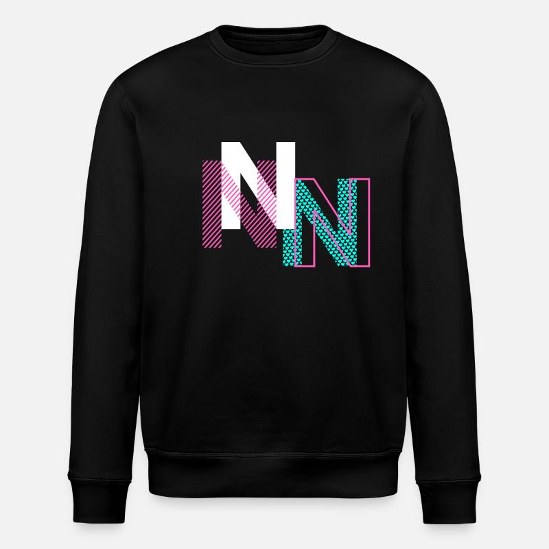 N Buchstabe Design - Stanley/Stella Unisex Bio-Sweatshirt ROLLER - Schwarz