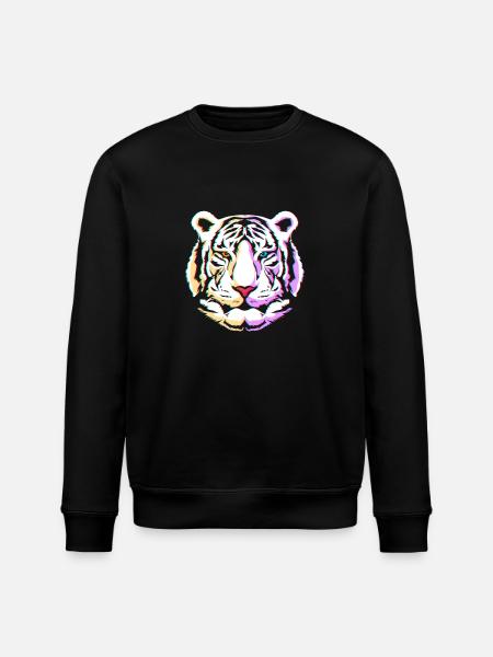 White Tiger - Stanley/Stella ROLLER Unisex Organic Sweatshirt - black