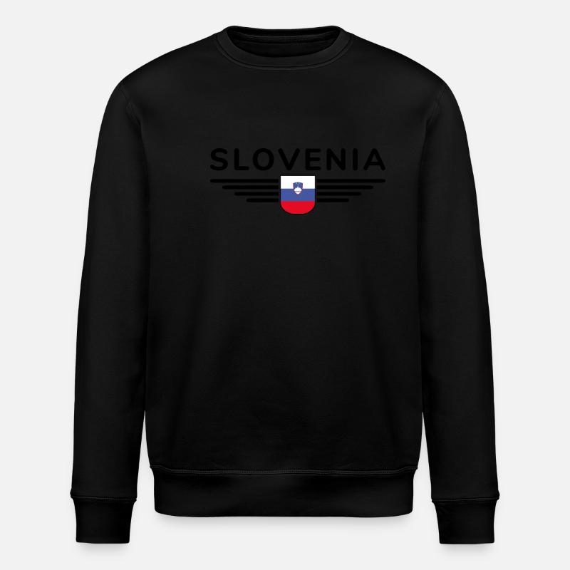 Stylisches Slowenien Design - Stanley/Stella Unisex Bio-Sweatshirt ROLLER - Schwarz