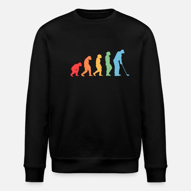 Golfspieler Evolution Golf - Stanley/Stella Unisex Bio-Sweatshirt ROLLER - Schwarz