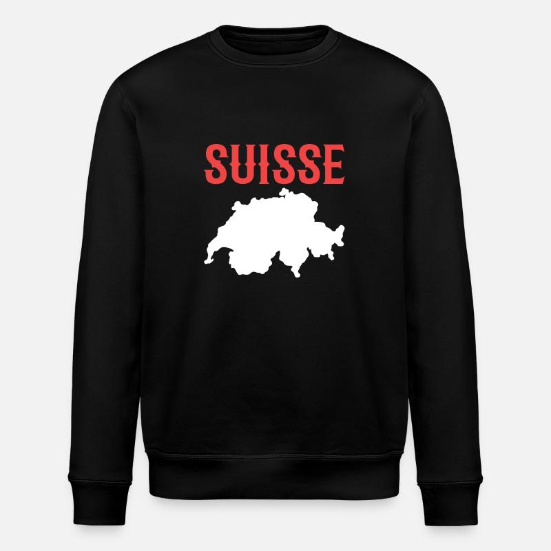Schweiz Schweizer Schweizerdeutsch - Stanley/Stella Unisex Bio-Sweatshirt ROLLER - Schwarz