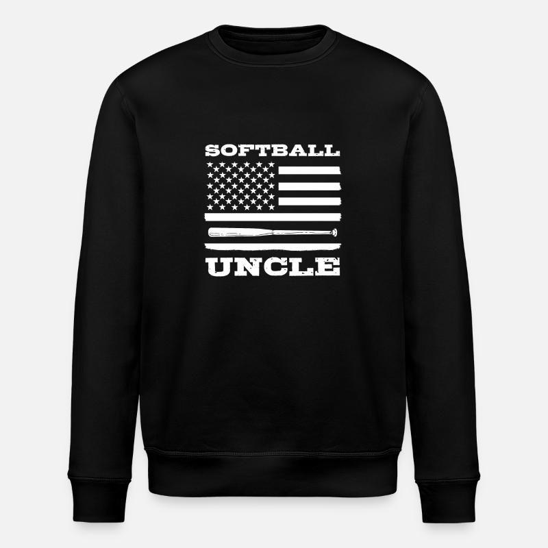 Softball Softball Player Uncle - Stanley/Stella ROLLER Unisex Organic Sweatshirt - black
